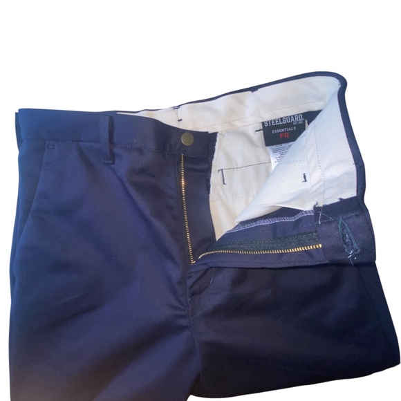 Steel Guard CAT2 FR Men’s Flame Resistant Work Pants 32x32 Navy Blue Durable - Picture 11 of 16